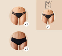 SET 4 + 1 Gratis Slip Sidonie